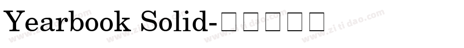 Yearbook Solid字体转换